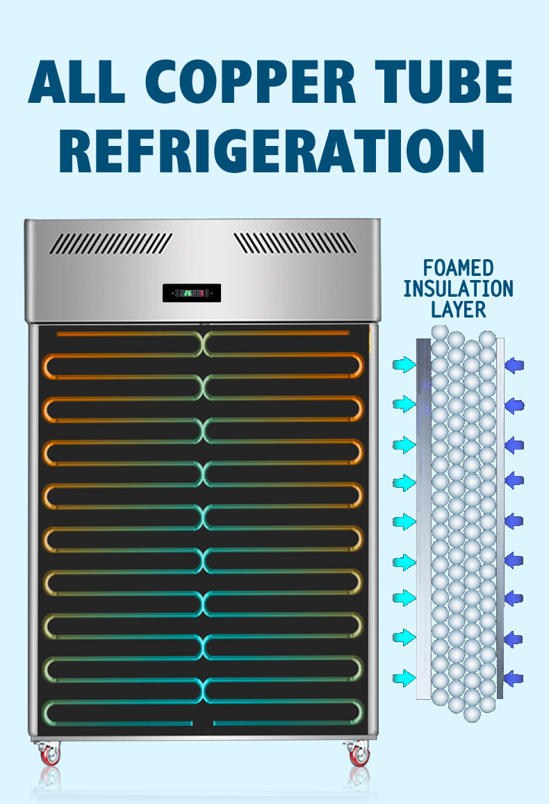 Commercial Double Door Upright Freezer R134a Vertical Display Chiller