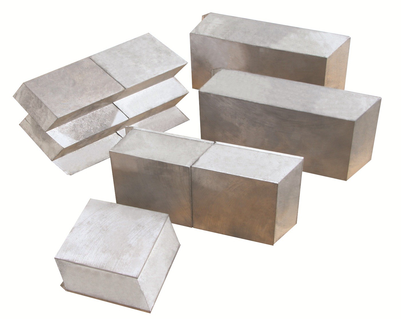 Single-Herringbone OR Double-Herringbone Radiation Proof Pure Lead Shielding Bricks Easy To Stack Unfold And Redeploy
