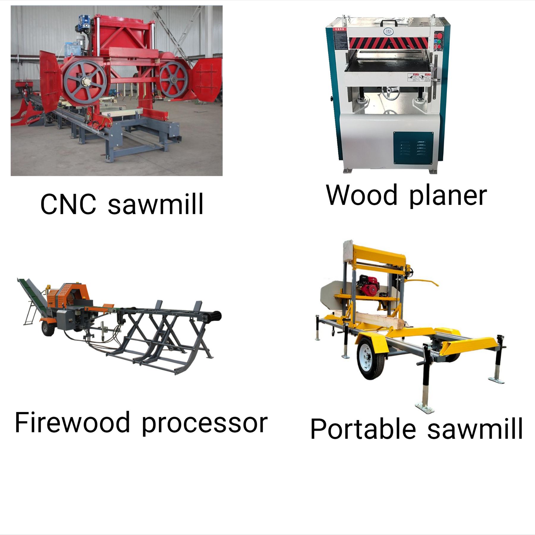 220V Fully Automatic Heavy Duty Electric Engine Horizontal Sawmill
