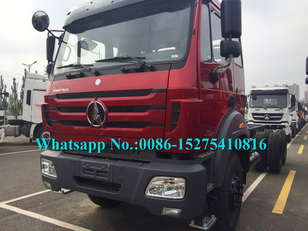 2638 380hp Beiben Heavy Duty Truck , 6x4 Ten Wheeler Cargo Truck Hand Drive Optional