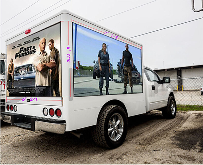 P16mm 2R1G1B Mobile Truck LED Display Portable Led Signs Super Slim