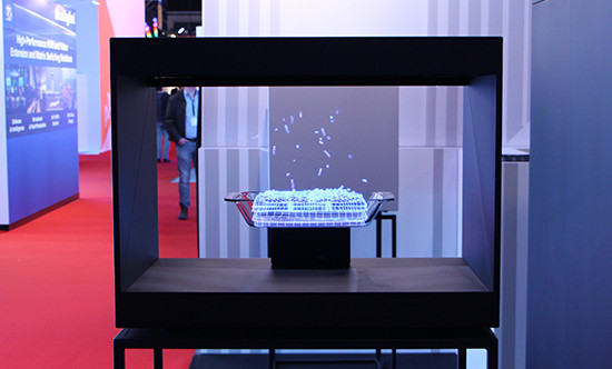 Advertising , POS Holocube 42” , Combines holographic 3D content with physical products