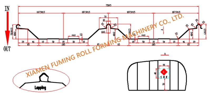 Boltless Wall Roofing Panel Roll Forming Machine 11KW High Precision