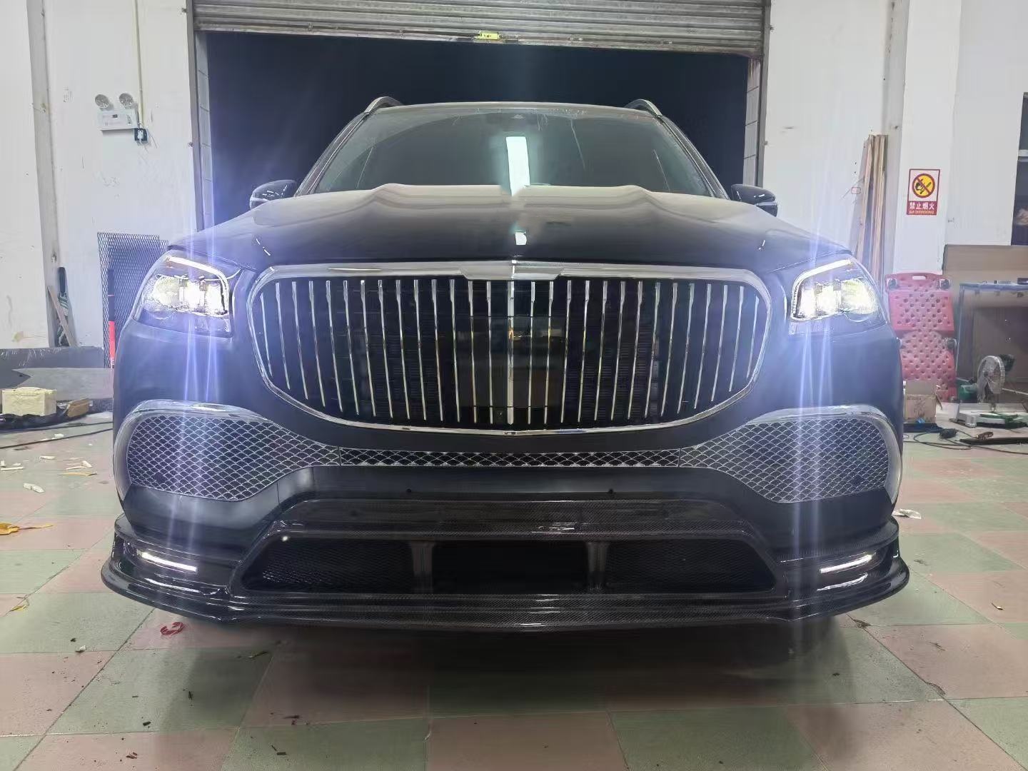 Maybach GLS600 Mercedes Benz Body Kit LD Style Front Car Bumper Lip Kit Widebody