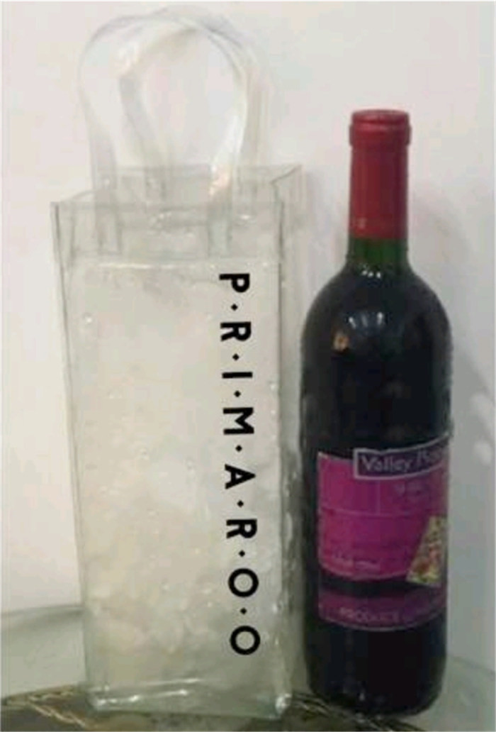 Transparent PVC Plastic Bag , Customized PVC Tote Bag For Red Wine Packing