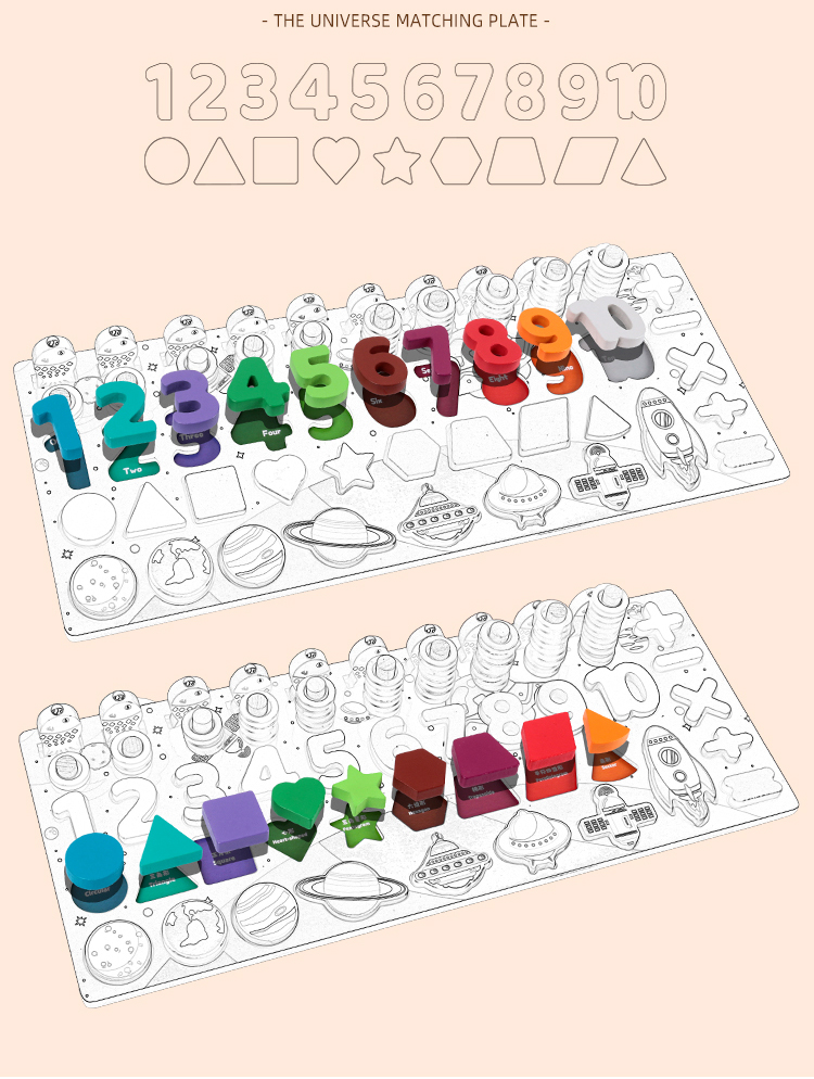 Creative Baby Developmental Toys Universe Six In One Logarithmic Board