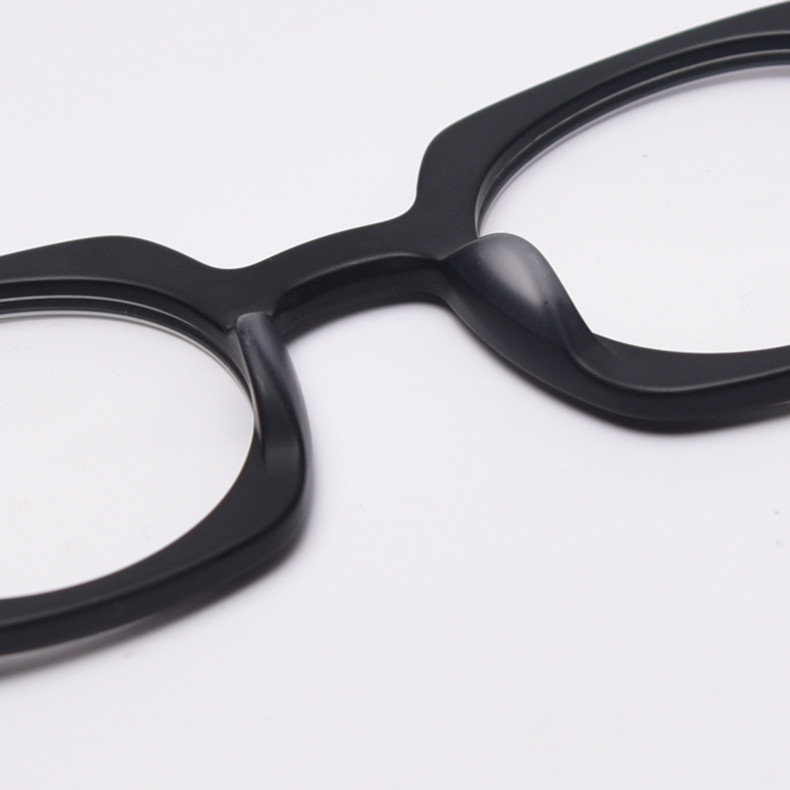 Round Upscale Acetate Frame Glasses Retro Men Women Fashionable Computer Glasses