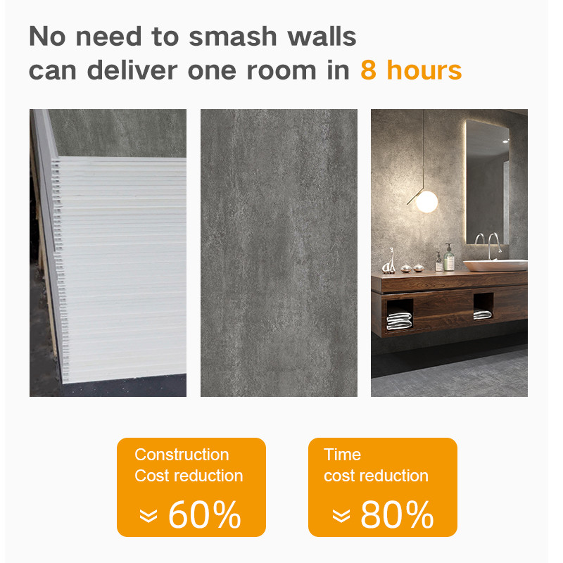 Spc Wall Panel New Pruduct 600*2440*4mm B1 Class Fireproof Spc Tile Durable Waterproof Wear Resistant LayerStone Plastic Composite Eco-Friendly