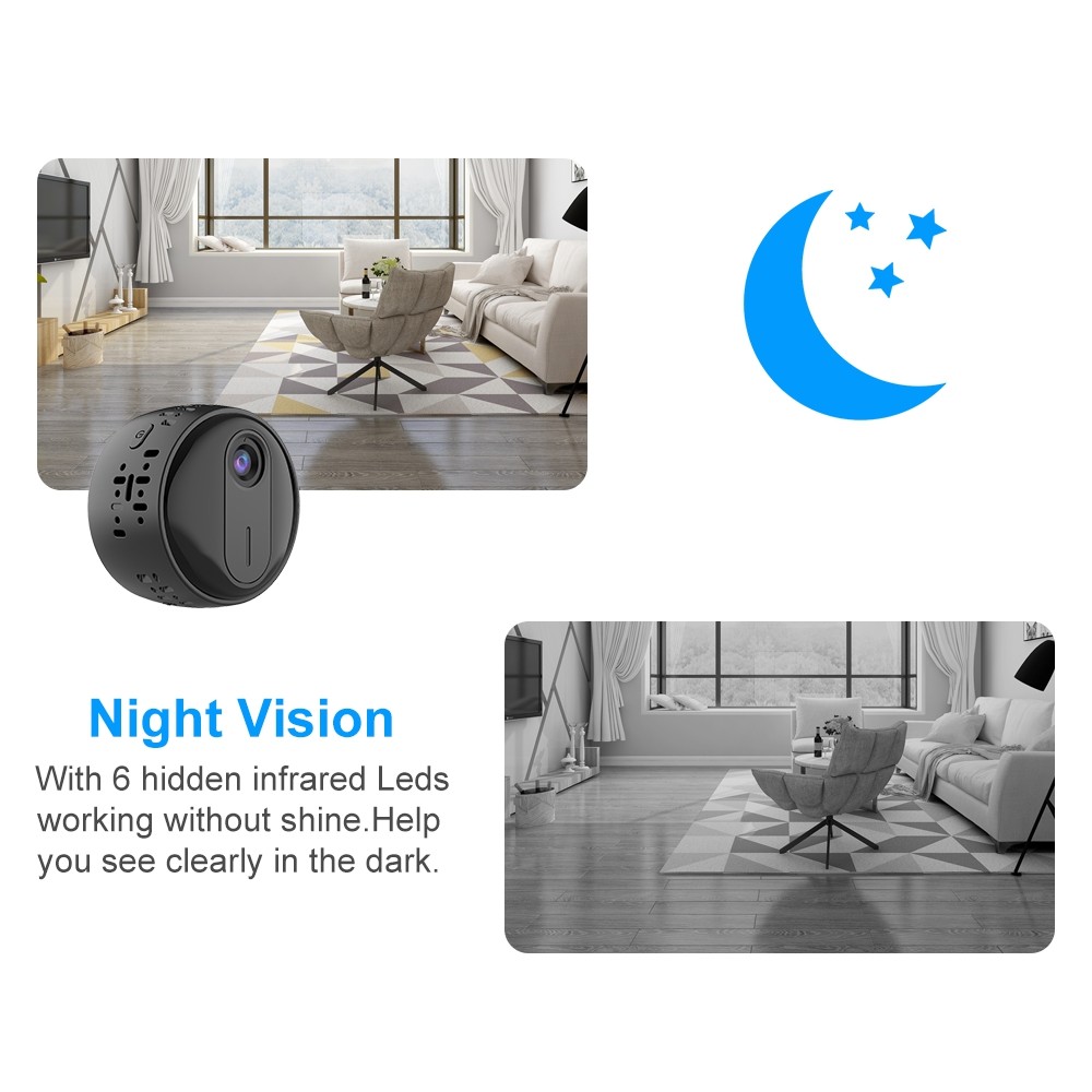 Mini indoor 1080P small button battery Power Audio pick up function 2.0MP surveillance battery camera