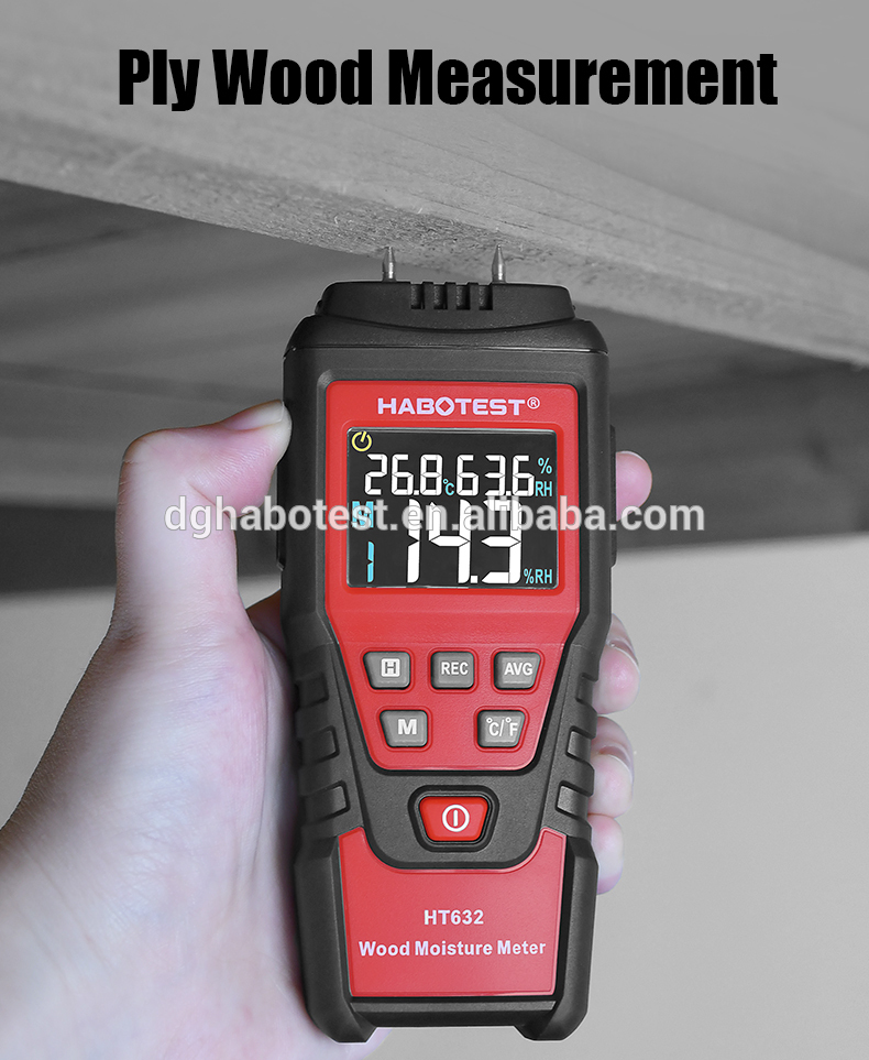 Plastic 58% Digital Wood Moisture Meter , Firewood Moisture Tester