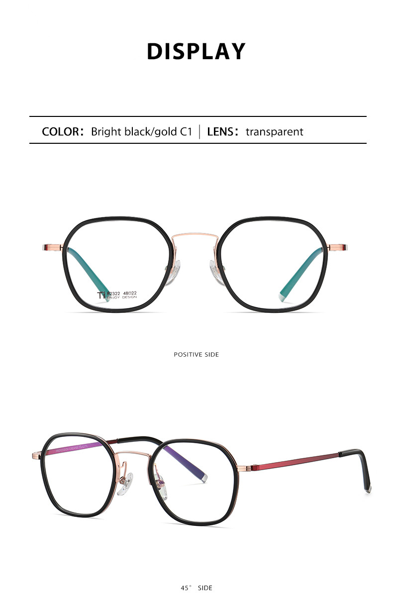 Lightweight Acetate Titanium Glasses OEM For Both Men And Women