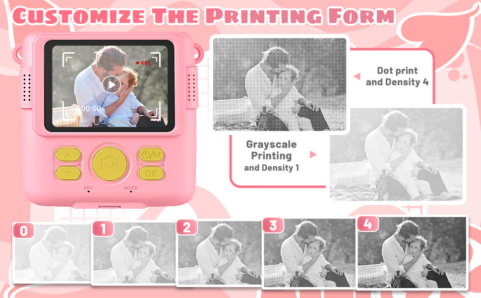 Children Sticker Mini Inkless Printer Instant Camera Portable 57X25mm