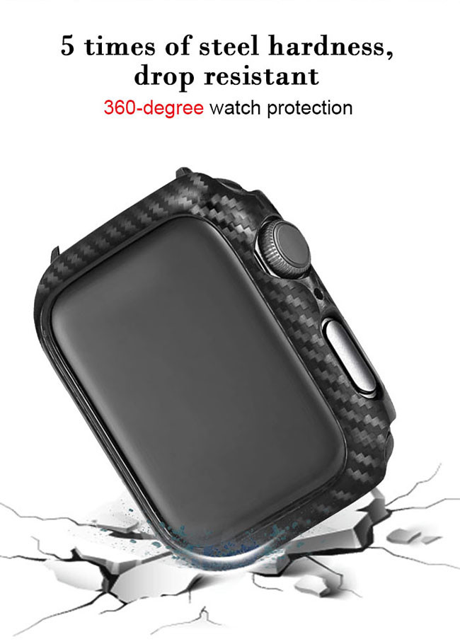 Wear Resistant Luxury 100% Carbon Fibre Apple Watch Case