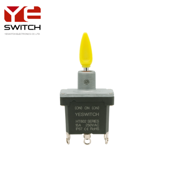 Industrial Metal Toggle Switch (on)-on-(on) Momentary With Solder Terminal