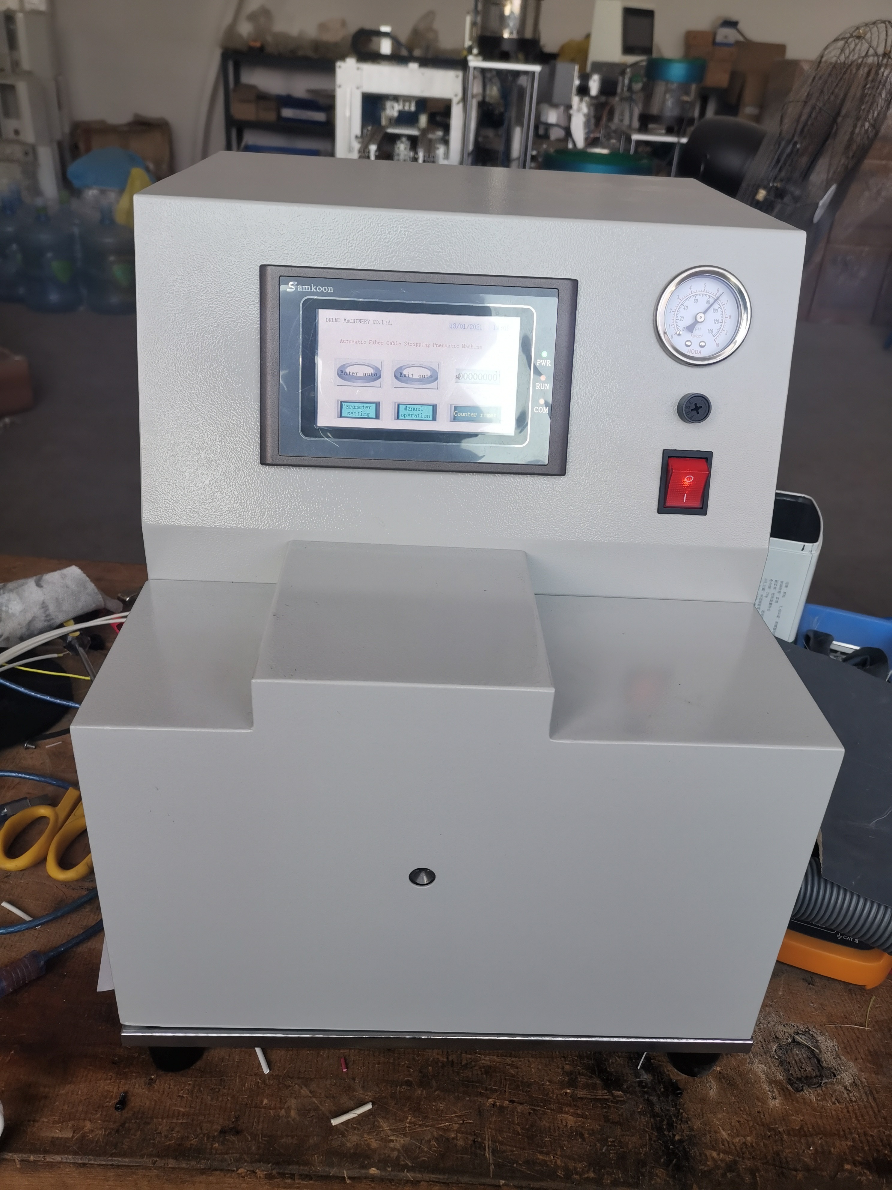 Fiber cable stripping machine auto fiber optical cable stripper cable peeling machine