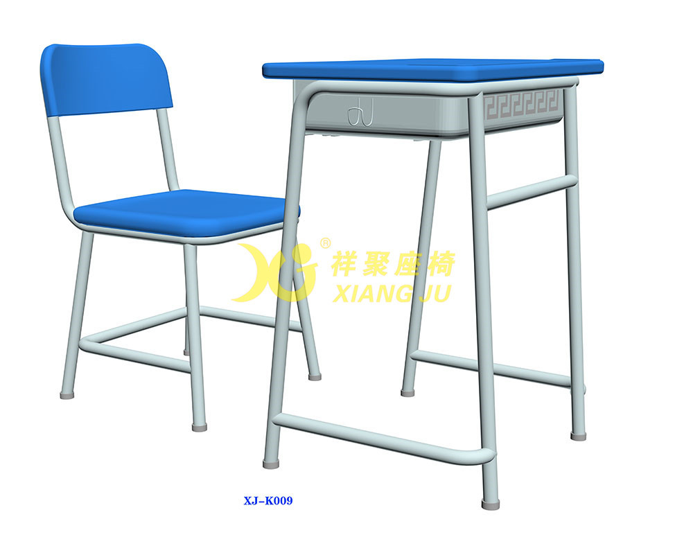 Middle School Single Desk And Chair With Color Customied / Classroom Furniture