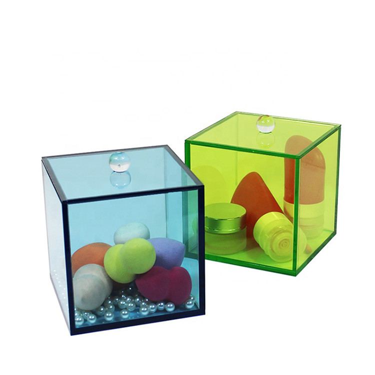 Flowers Packing Acrylic Display Box Storage Containers Clear Color With Lids