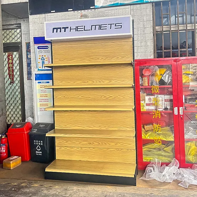 Factory Customized Color Size Logo single side supermarket shelf presentation fair shelves trade fair shelves