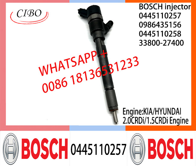 BOSCH injetor 0445110258 33800-27400 Common fuel Injector 0445110258 33800-27400 for KIA/HYUNDAI 2.0CRDi/1.5CRDi