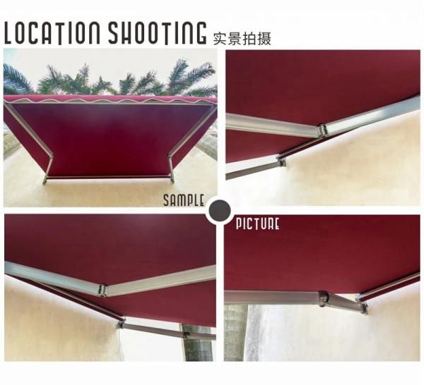Aluminum Outdoor Open Waterproof Retractable Awning 3x2.5m