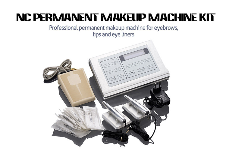 Silver Multifunctional Permanent Makeup Machine Kits with Cartridge Needles