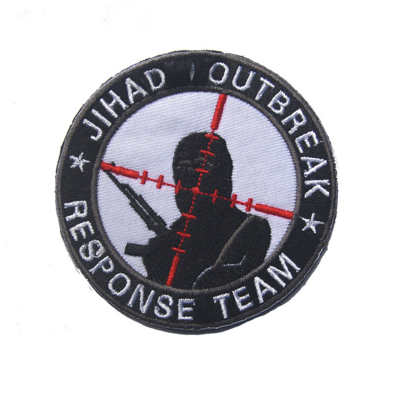 Custom Round Clothing Badges Patches , 3D Iron On Backing Patches For Jeans