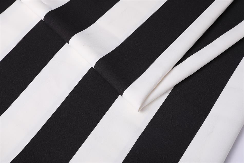56" Poly Chiffon Fabric 180Dx180D 180gsm Striped Polyester