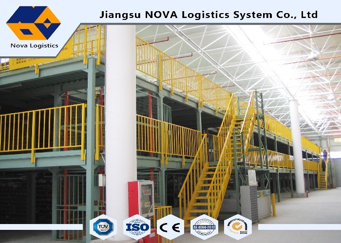 Free Standing Multi Tier Mezzanine Rack With High Density Steel Marteria