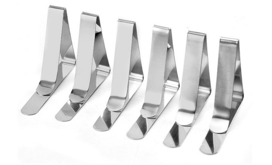 Kitchen Tools Gadgets Adjustable 5cm Stainless Steel 18/8 Table Cover Clamp
