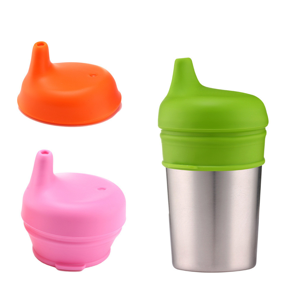Silicone Sippy Straw Cup Lids For Toddlers Babies Drinking Straws Reusable Spill-Proof Yeti Rambler Mason Cups Mugs Lids