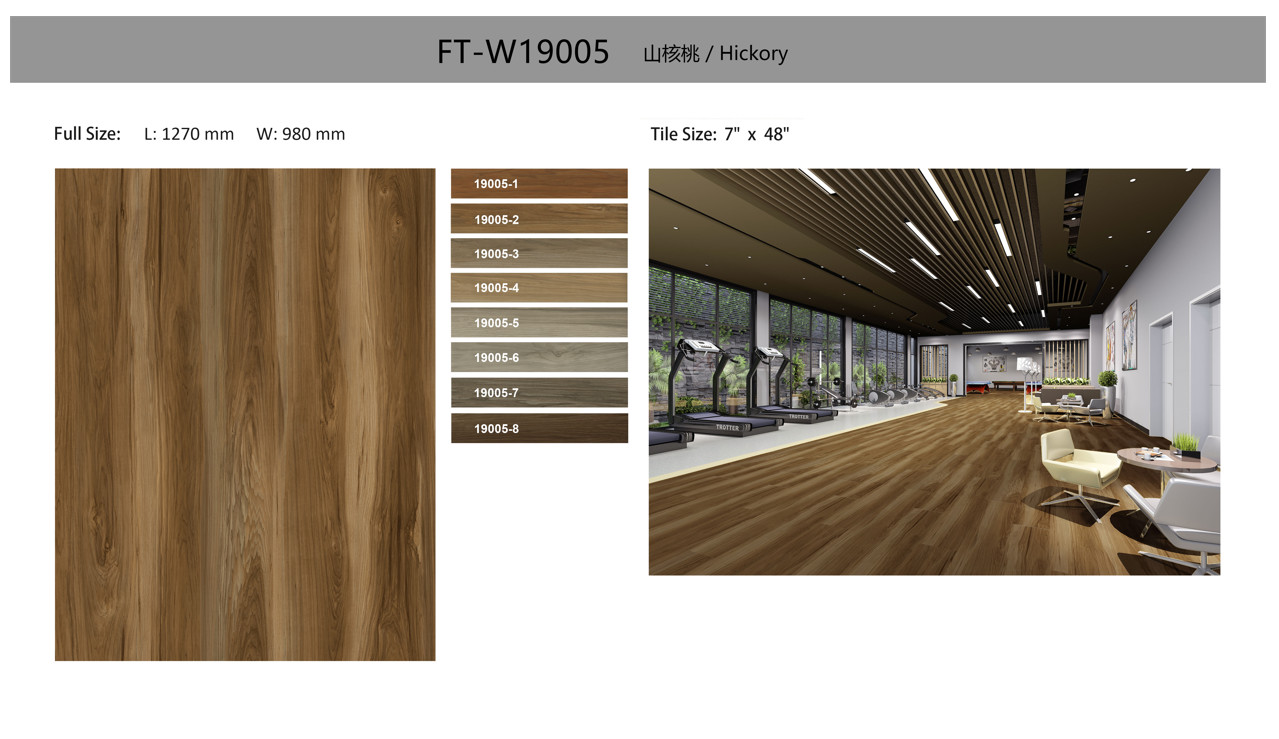 Wood Grain Herringbone SPC 6mm Hickory Burlywood GKBM FT-W19005