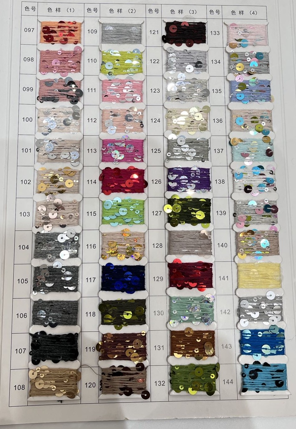 Customized 1/2.3NM Sequin Yarn Crochet Cotton Blended Yarn 55% Cotton 45% Polyester