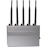 Buy cheap 5 Antenna 3G Cell Phone Signal Jammer 6dBm With Remote Control for School product