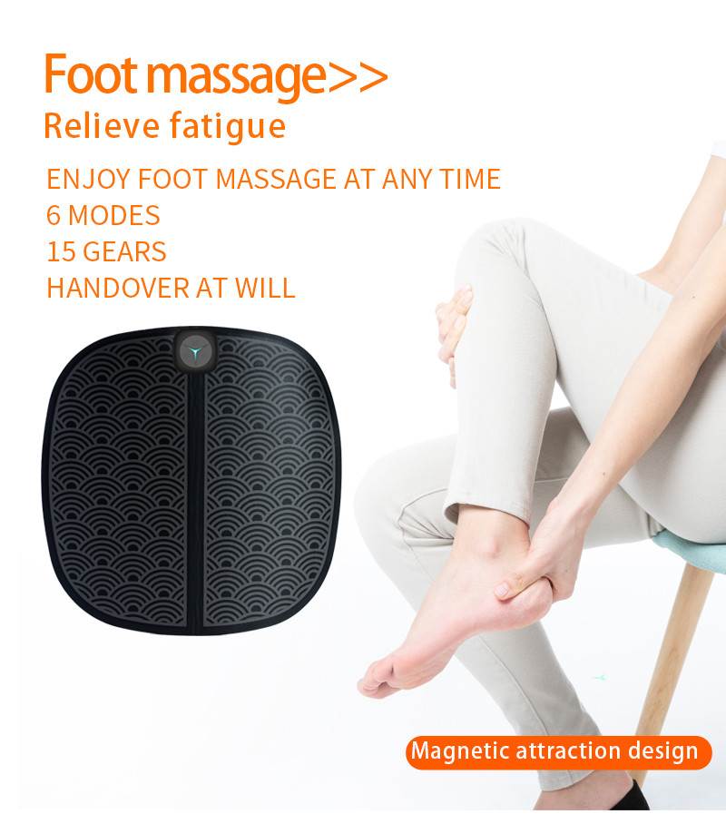 90mAh Electric EMS Foot Massager Mat Legs Therapy Blood Circulation