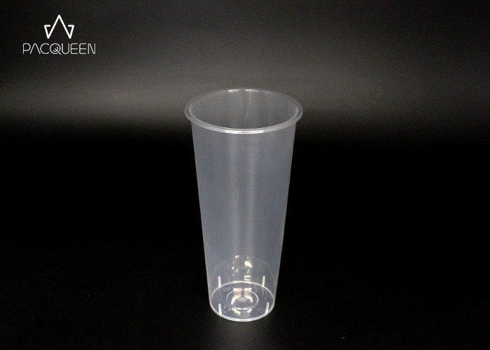 Round Bottom Disposable Plastic Drinking Cups Custom Colored UV Printing