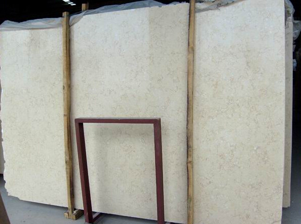 Building Materials Marble Stone Slab , Sunny Beige Marble Tile Standard Size