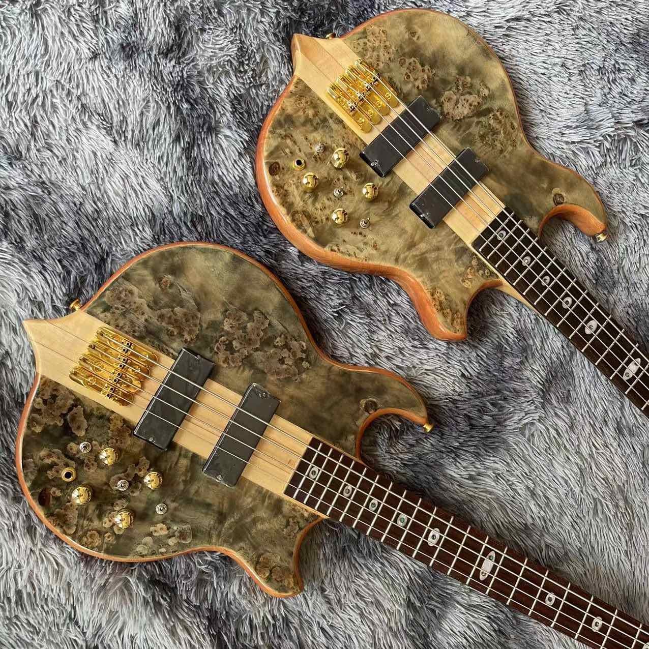 Custom Alem Grand Type 4, 5, 6 Strings Neck Through Body Electric Bass Ash Body