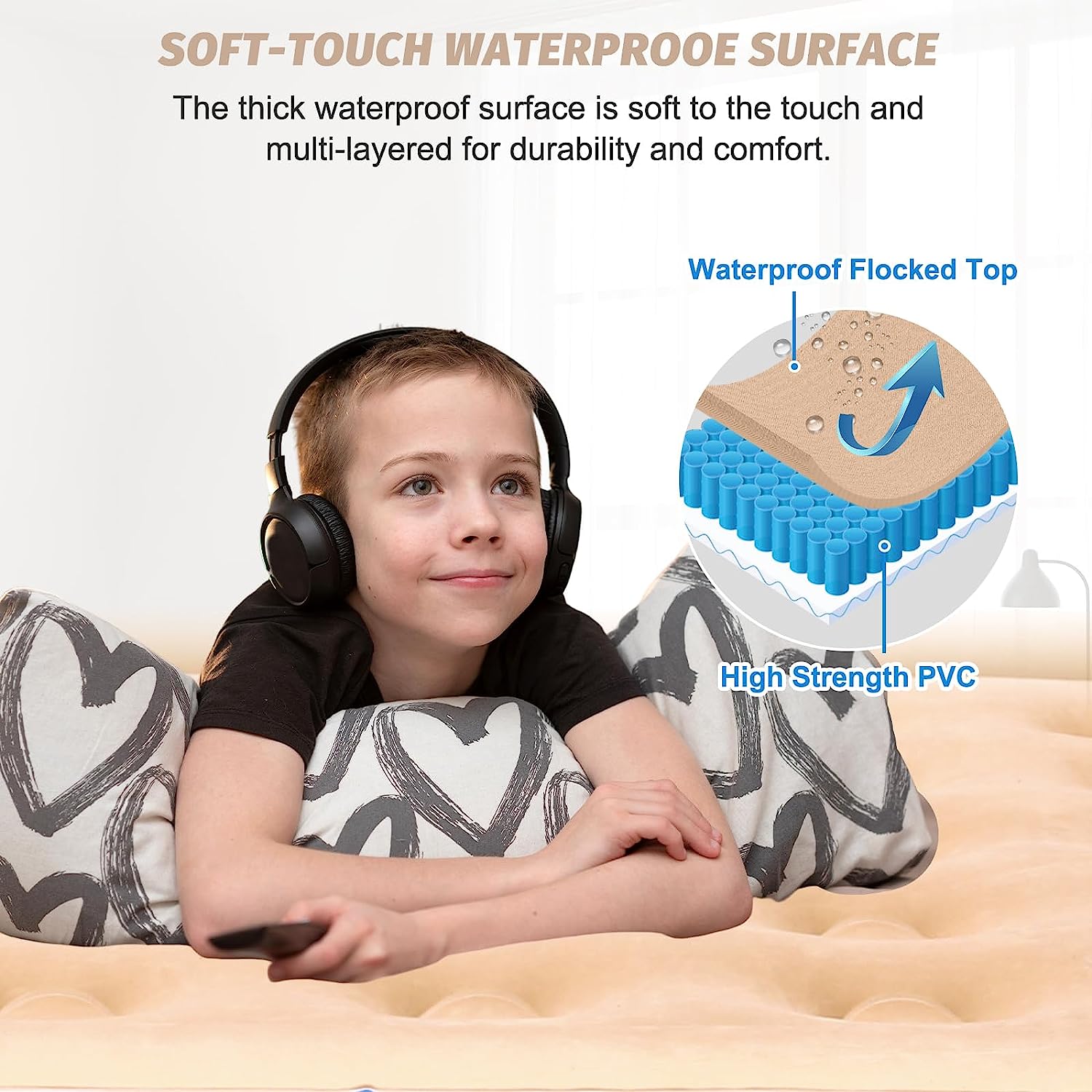 Amazing Blow Up Air Bed Automatic Electric Inflatable Bed For Sleeping