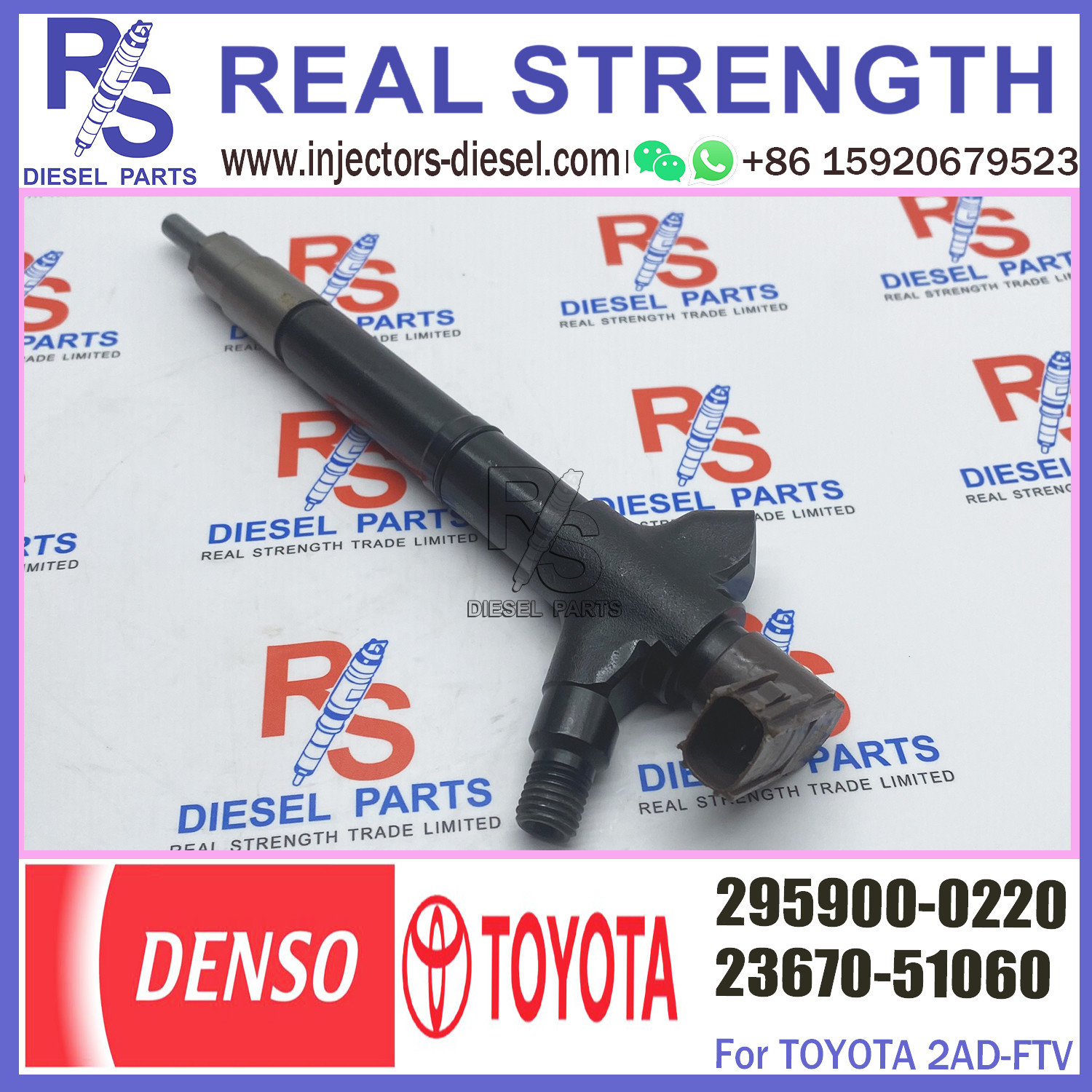 Diesel Engine Common rail Fuel Injector 295900-0300 295900-0220 23670-51060 23670-59045 FOR LANDCRUISER 1VD