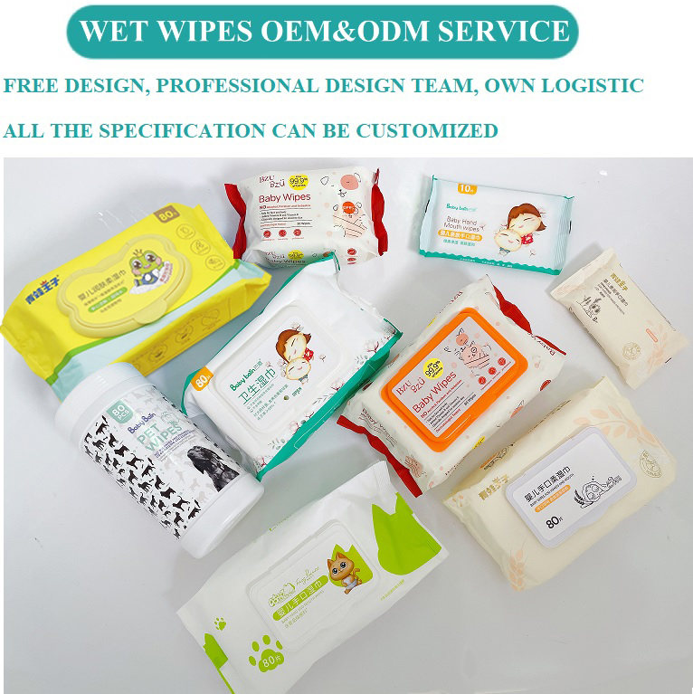 New Develop Design Pure Water Spunlace Non Woven Disposable Wet Wipes