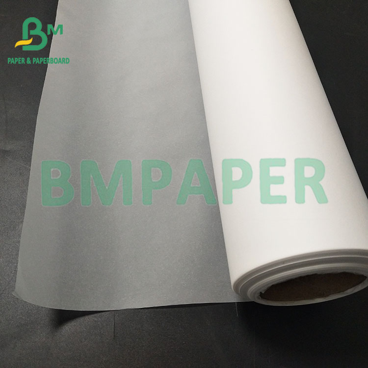 63gsm 24'' White Frosted Translucent Roll Paper For Tracing And Drawing