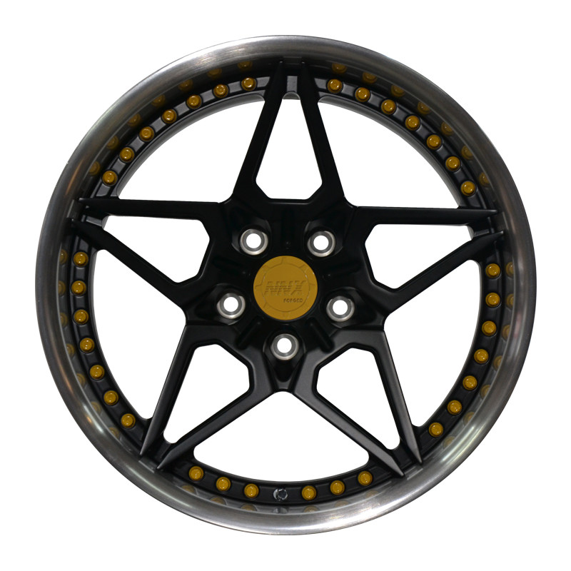 factory direct custom 18 to 22 inch aluminum yellow brushed car forged wheels