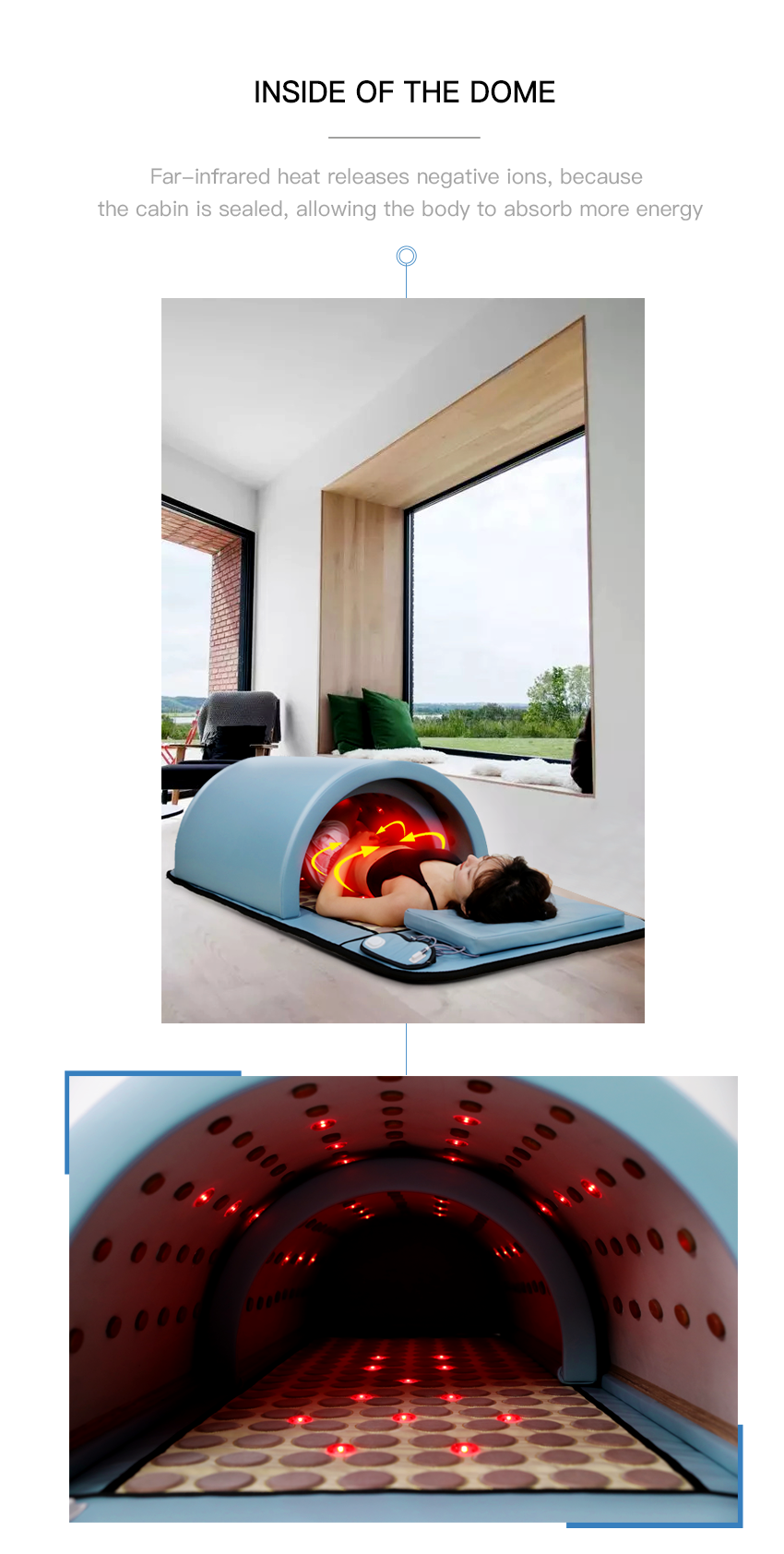 Slimming Germanium Stone Portable Sauna Dome Far Infrared OEM
