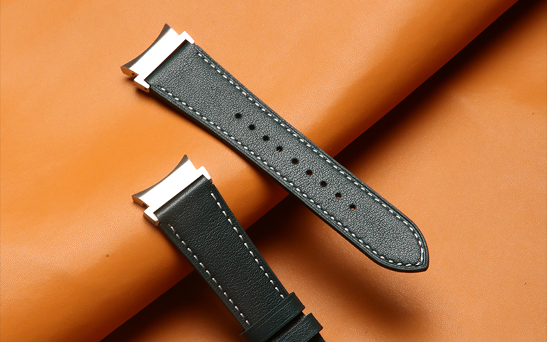 20mm Leather Watch Band for Samsung Galaxy Watch 4 Quick Release Genuine Leather Strap
