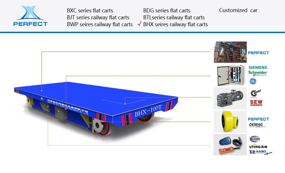 30T Heavy Duty High Temperature Iron Transfer Car for Warehouse