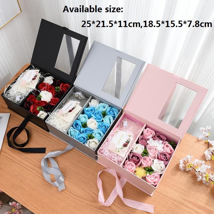 China Wholesale Custom Luxury Large Big Gift Box, Magnetic Paper Ribbon Closure Foldable Packaging Gift Box