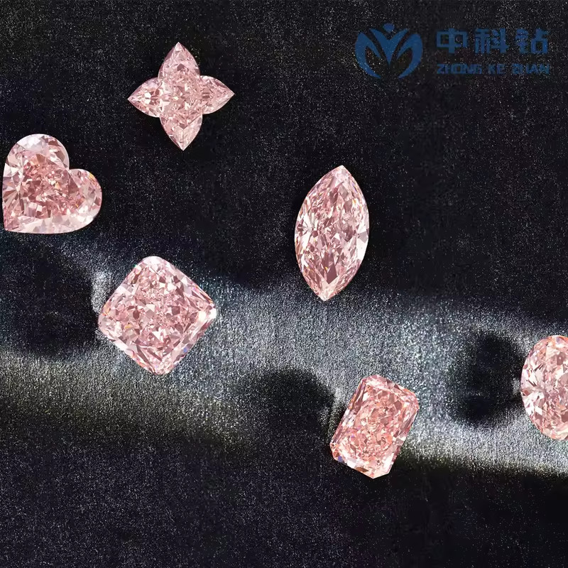 CVD Marquise Cut 1.1ct -4.8ct VS+ SI2 Matched Jewelry NGTC IGI Certificated Fancy Light Pink Lab Grown Pink Diamonds