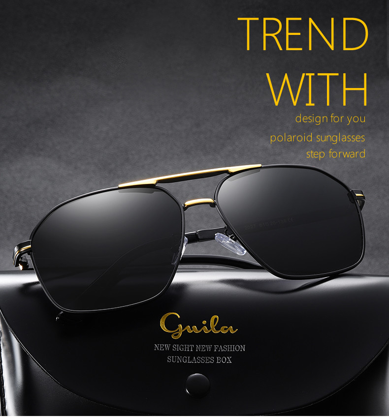 Men Polarized HD Drive Retro Pilot Sunglasses Anti Glare Goggles Ultralight Frame