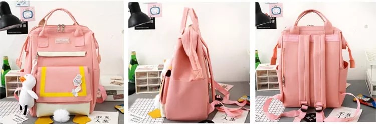 0.65 Inch Handbags Backpack Sets Outdoor Travelling 4 Piece Backpack Set Ladies
