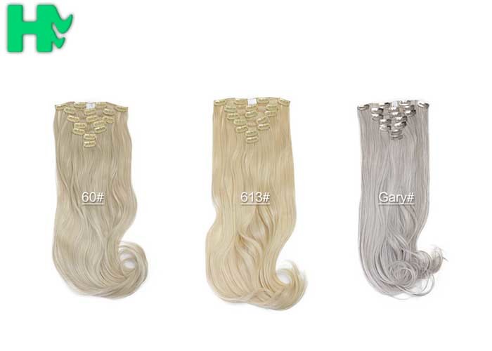 Colorful 20'' Heat Resistant Synthetic Hair Extensions Body Wave No Shedding